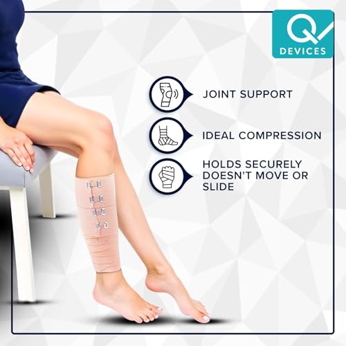 Image of Q DEVICES Elastic Crepe Bandage for Pain Relief (10 cm x 4 m) | Skin-Friendly Breathable Cotton Crepe Bandage for Sports Injuries, Sprains, Joint Support & Varicose Veins