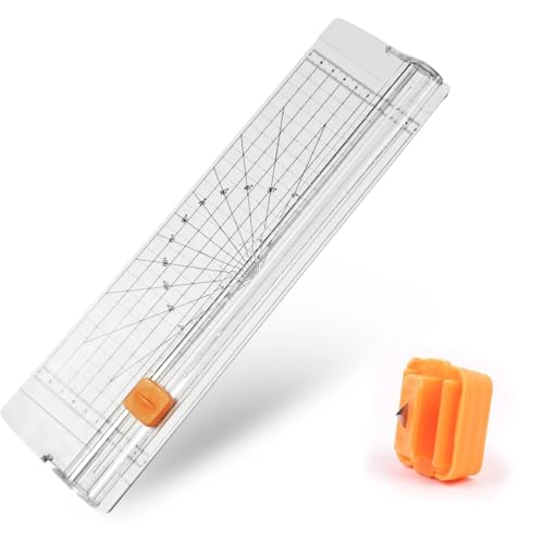 Paper Cutter Slider Small Mini,14 Inch Paper Trimmer Slicer,Two-Way Cutting