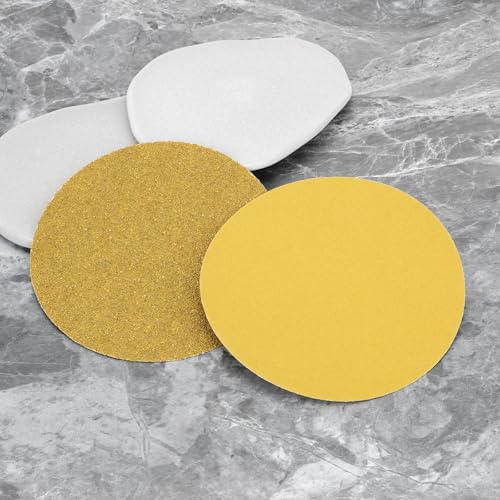 Create idea 50 Stück 15,2 cm PSA-Schleifscheiben, 150 mm, selbstklebende Schleifpapierscheiben, Körnung 40/80/120/180/220, für DA-Schleifer, Holzbearbeitung, Metallschleifen