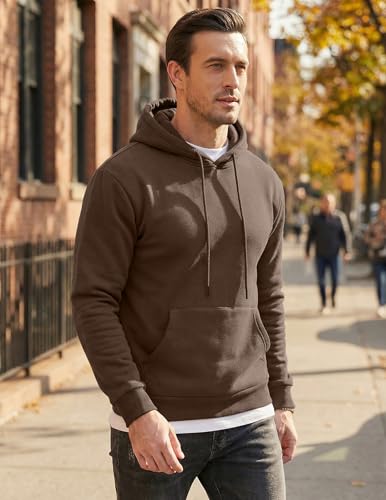Image of JMIERR Mens Casual Oversized Hooded Collar Drawstring Cotton Hoodies Pullover Sweatshirts Casual Long Sleeve Shirts