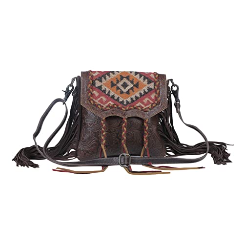 Myra Bag Aztec Motif Leather & Hairon Bag S-3807
