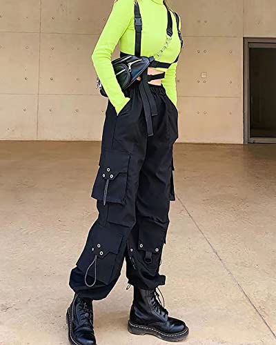 Baggy Cargo Pants Women Grunge Punk Techwear Emo Clothes Alt Gothic Pants for Women4