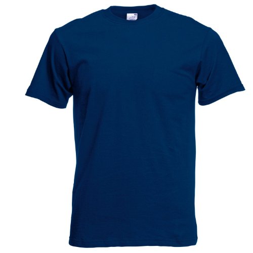 Fruit of the Loom Ss022m, T-Shirt Homme, Bleu (Bleu marine intense), Medium Cover