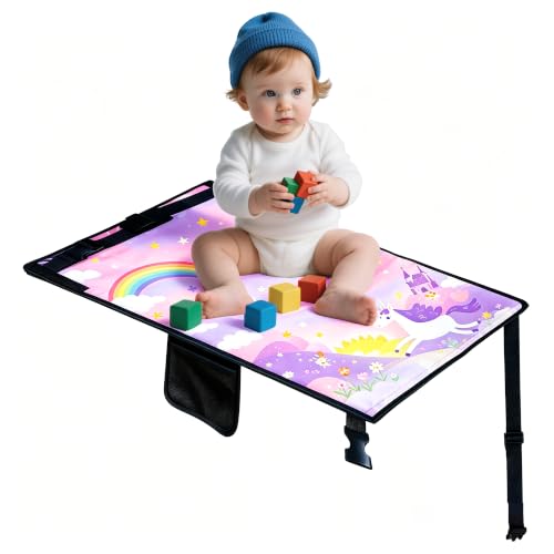 Toddler Airplane Travel Bed with Storage Pocket - Unicorn
