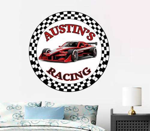 Vinilo Decorativo Personalizado Auto de Carreras para Pared miniatura 3