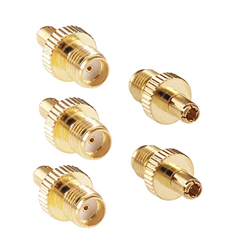 5 adaptadores SMA hembra a TS9 macho coaxial RF miniatura 1