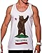 INTO THE AM Party Republic Tank Top (Medium, White)