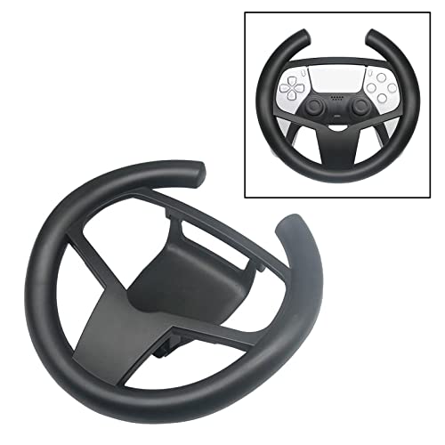 Image of BNFRound Racing Steering Wheel Handle for PS5 Controller - Gaming Accessory for Driving Games, Compatible with 5, Easy Grip, Durable ABS Build