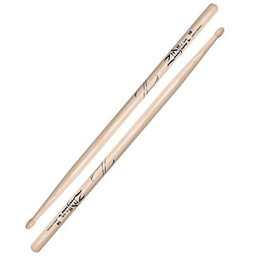 Zildjian 7A Hickory Drumsticks - Nylon Tip - Black