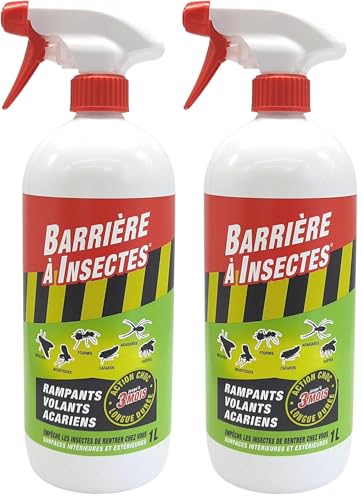 Barrera a Insectos Répulsifs Insectos Rampants, Volantes, Acariens – Listo para Usar (Paquete de 2)