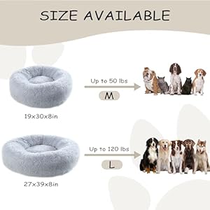39-inch-Calming-Dog-Bed-Plush-Anti-Anxiety-Donut-Dog-Bed-for-Small-Medium-Large-Dogs-Warming-Cozy-Soft-Cute-Round-Washable-Marshmallow-Cuddler-Nest-Pet-Bed-Grey - Cucciolini Doodles   39-inch-Calming-Dog-Bed-Plush-Anti-Anxiety-Donut-Dog-Bed-for-Small-Medium-Large-Dogs-Warming-Cozy-Soft-Cute-Round-Washable-Marshmallow-Cuddler-Nest-Pet-Bed-Grey