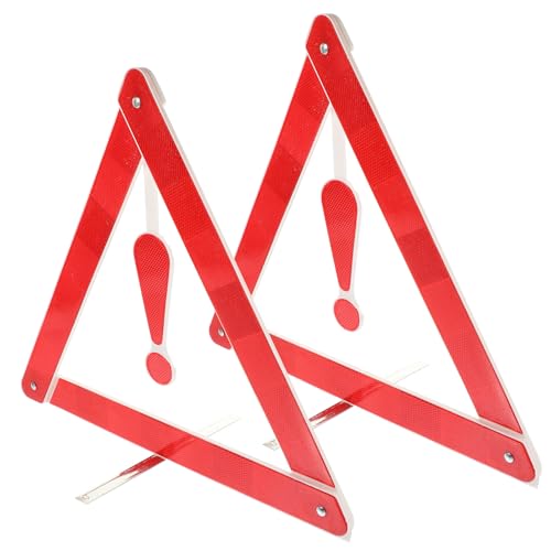 WRITWAA Kit Di Sicurezza Stradale 2 Pezzi Triangolo Di Auto Treppiede Indicatore Riflettente Per Uso Veicolare e Situazioni Critiche