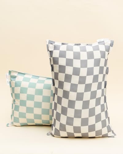 Image of ALVABABY Toddler Pillowcases Stretchy Soft Kids Pillow Cover 2 Pack Fit 13 inchx 18 inch or 12 inchx16 inch Envelope for Girl Boy Sleepy Travel Christmas 2TPE41A