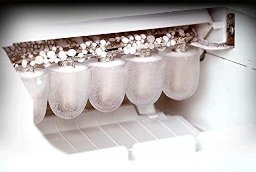 Fabricadora de cubos de hielo, cubeta para hielo de escritorio, máquina pequeña de hielo automática con tanque de agua grande de 2,2 L y limpieza automática, para uso doméstico miniatura 7