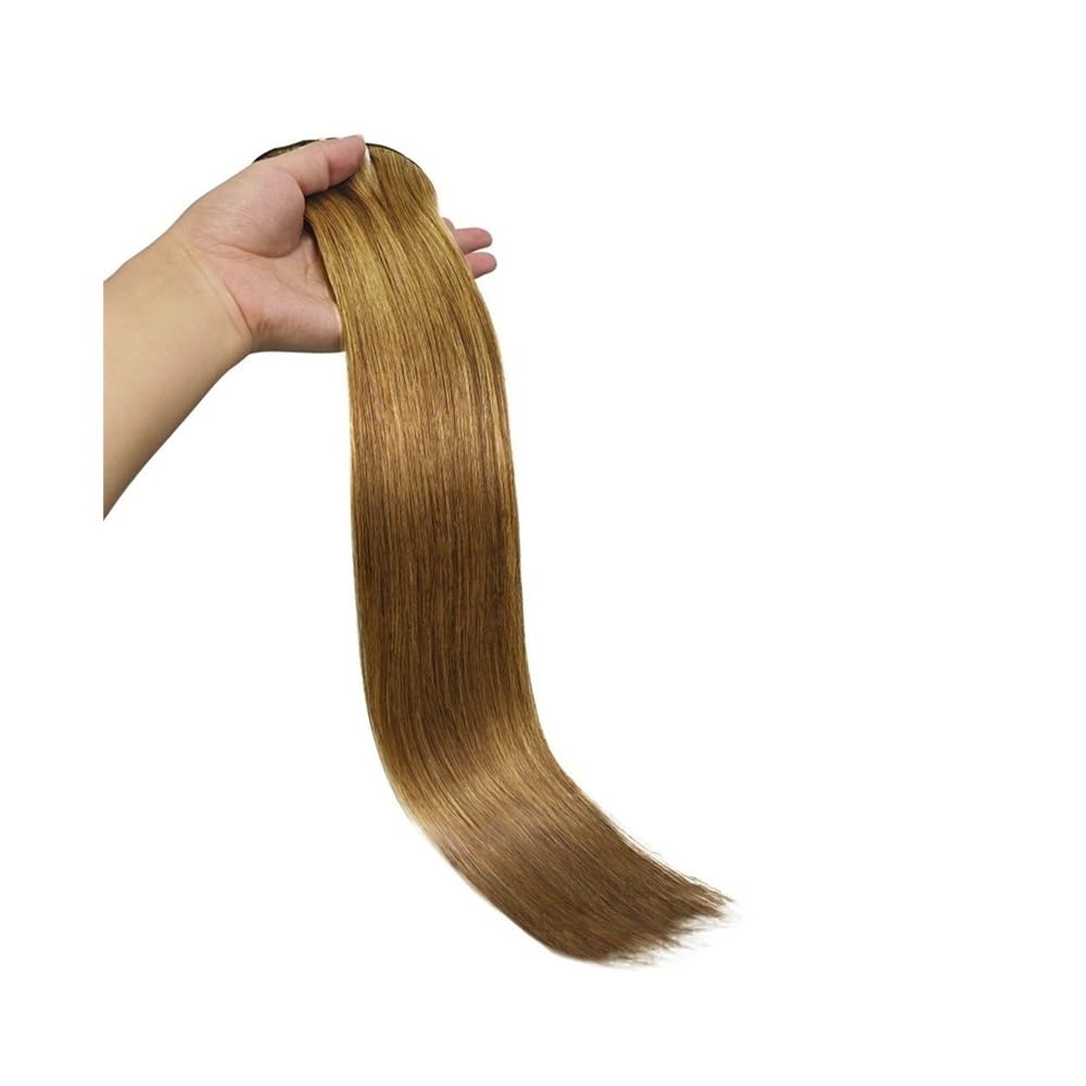 Dopinki do przedłużania włosów z klipsami, bezszwowe, 8 sztuk, naturalne włosy, podwójne pasmo, proste, niewidoczne (15 cm)