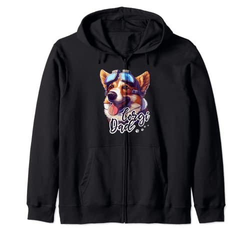 Corgi Dad Funny Dog Dady, dueño Sudadera con Capucha