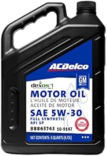 ACDelco GM Original Equipment 10-9147 dexos™1 GEN 2 Full Synthetic 5W-30 Motor Oil - 5 Qt