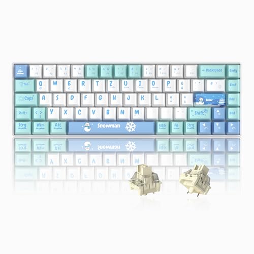 MageGee MK-Box 60{8b2b3bb68d20d521b440ed98ca77cbbbbf415f139edac424eeedaed8934ce663} Gaming Tastatur Deutsch QWERTZ Layout, Hot-Swap-fähige kompakte kabelgebundene mechanische RGB-Tastatur mit Eva-Dämpfungsschaum, elfenbeinweißer Schalter für Win/Mac, Schneemann MageGee MK-Box 60{8b2b3bb68d20d521b440ed98ca77cbbbbf415f139edac424eeedaed8934ce663} Gaming Tastatur Deutsch QWERTZ Layout, Hot-Swap-fähige kompakte kabelgebundene mechanische RGB-Tastatur mit Eva-Dämpfungsschaum, elfenbeinweißer Schalter für Win/Mac, Schneemann