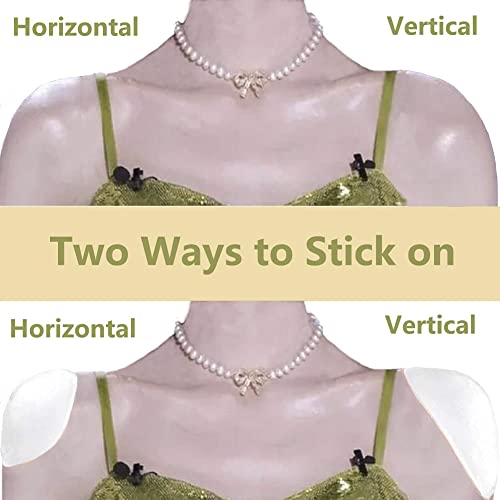 Image of Silicone Shoulder Pads for Womens Clothing, Anti-Slip Shoulder Push-Up Pads Invisible Breathable Enhancer Reusable Mothers Day Gift, 2 Pairs (Transparent)