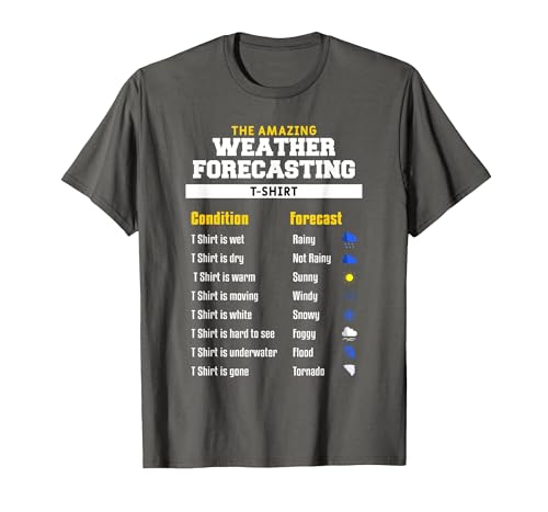 The Amazing Funny Meteorology Meteorologist Weather Forecast T-Shirt, Men, Asphalt Grey, Small