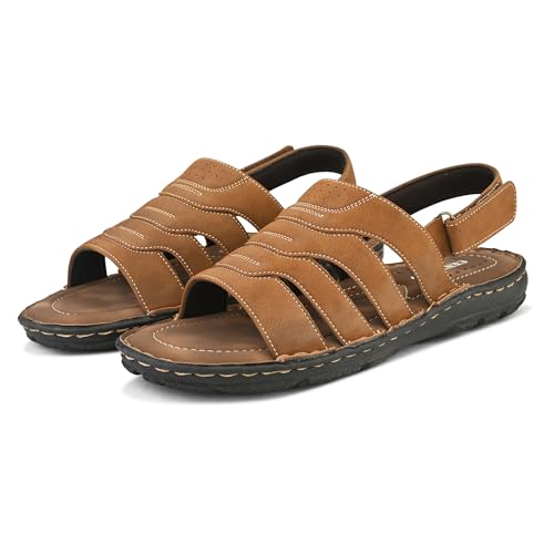 Image of Centrino Sandal for Men | Grip Insole for Stability | slippers /sliders for men |mens sandals casual | sandals for men|Modern Look with Straps | Comfortable Footwear (9265)