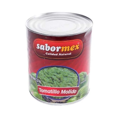 SABORMEX Tomatillo Verde Molido 2,8 kg en Lata Grande Cover