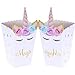 Set of 12 JeVenis Magical Unicorn Party Favor Boxes Unicorn Party Popcorn Treat Boxes Candy Cookie Containers for Baby Shower or Birthday Party Favor Supplies Decorations