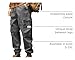 XYXIONGMAO Multi Pocket Cargo Pants for Men Japanese High Street Pants Drawstring Cargo Pants for Men Hip Hop Sweatpants(Grey,M)