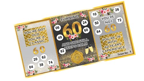 60th Birthday/Retirement Woman Theme Bingo Housie tambola Tickets (Printed on Hard Sheet, Big Size Tickets, 96 Cards) (B09B6JBZ6F) Amazon Price History, Amazon Price Tracker