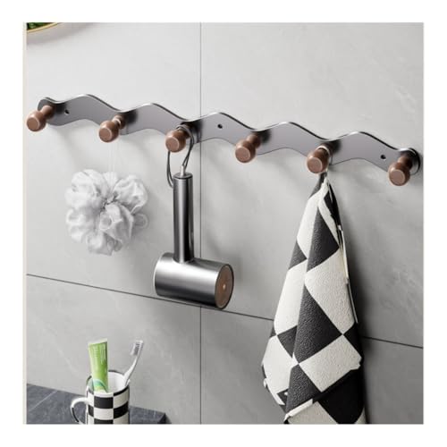 Perchero de Pared de 47cm sin Taladro para la Entrada y Ropa 8