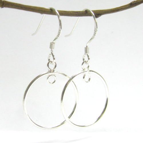 2 pcs .925 Sterling Silver Round Ear Wire French Hook Dangle Chandelier Connector/Findings/Bright