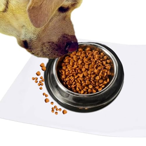 Tapete de PVC transparente y mate para comida de mascotas, tapete antideslizante para alimentación de mascotas, tapete duradero para perros y gatos, mantel individual de plástico impermeable para
