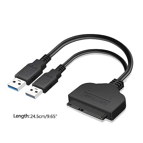 Cable adaptador High-Speed SATA 3.0 a USB 3.0 con puerto energía USB 2.0 miniatura 5