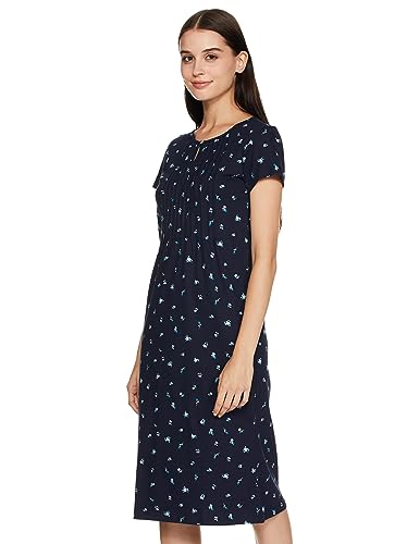 Image of Amazon Brand - Eden & Ivy Women Cotton Knee Length Regular Fit Nighty