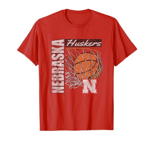 Nebraska Cornhuskers Vintage Basketball 90's Red T-Shirt