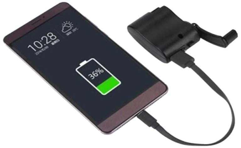 Dynamo   Cargador USB para Samsung Galaxy S4 Mini Smartphone (batería de manivela de Repuesto), Color Negro