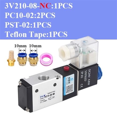Électrovanne pneumatique 3V210-08 à commutation rapide 1/4 NC DC12V - 3