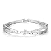 Produktbild JDGEMSTONE "Beloved" Armband 18K White & Rose Gold Armreif Swarovski Kristall, Geschenkverpackung, allergenfrei