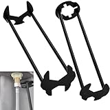 PKEAFC Multifunctional Basin Wrench Carbon Steel Faucet Wrench, 7 Sizes Basin Faucet Tight Spaces Sink Tool 2Pcs