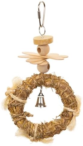 Pervue Pet Products Naturals Sound & Movement Crown Bird Toy,4" L...