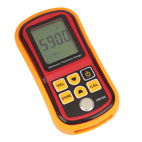 Luqeeg Thickness Measuring Meter, Ultrasonic Thickness Gauges, 4 Digits LCD Digital Display, Thickness Gauges Meter for Steel, Metals, Plastic, Glass