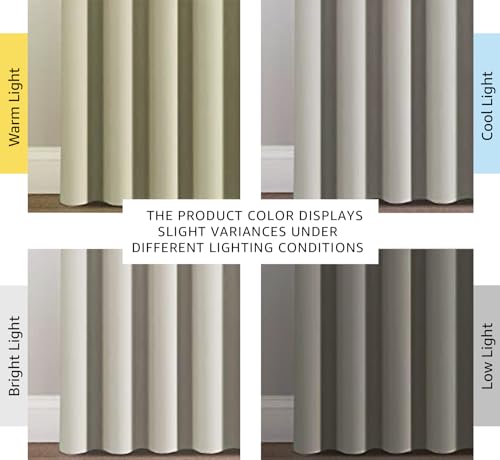 Image of Extra Long and Wide Blackout Curtains, Thermal Insulated Privacy Room Divider Window Treatment Drapes, 7' Tall by 8.5' Wide - Grommet Wider Curtain Large Size 100 inch W by 84 inch L - Cream