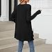 Cardigan Open Front Knit Sweaters for Women Lightweight Thin Long Sleeve Long Sweater Fall Outwear with Pockets (Black,Small)