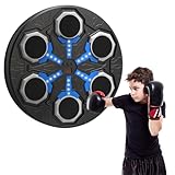 Music Boxing Machine für Kinder, LED Musik Boxmaschine, Smart Bluetooth Music Boxen Machine für Kinder mit Boxhandschuhen, Elektronische Boxen Training Geräte, Einstellbare Geschwindigkeit, Zählmodus