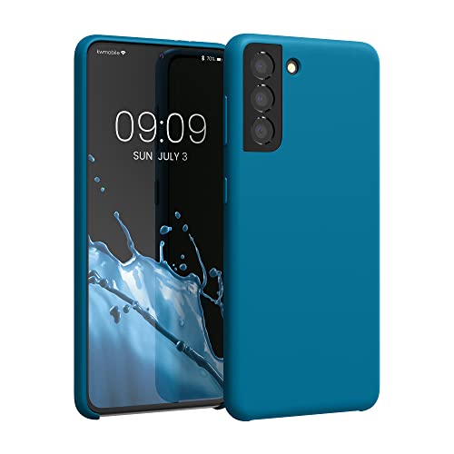 kwmobile Cover per Samsung Galaxy S22 Custodia - Back Case per Smartphone in Silicone TPU - Protezione Gommata - blu indaco