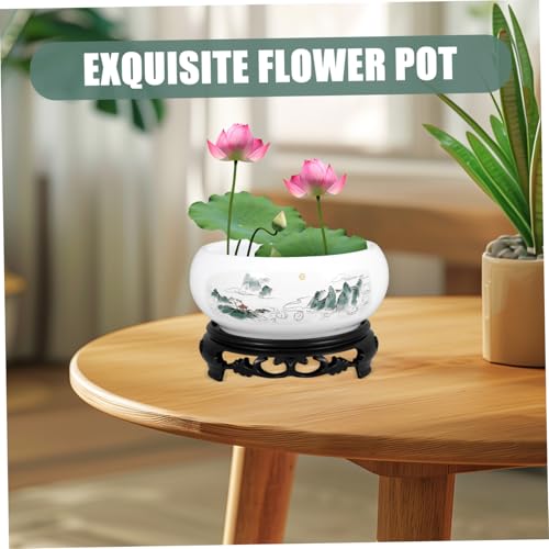 Pot de plantation céramique sans trou avec base pour jonquille
