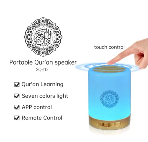 Lampe Coranique LED avec haut-parleur Bluetooth et horloge - 5