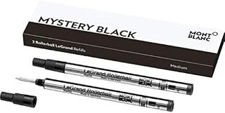 Montblanc Rollerball LeGrand Refills (M) Mystery Black 105164  Refill Cartridge Exclusively for The Meisterstück LeGrand Rollerball Pen  2 x Black Pen Refills