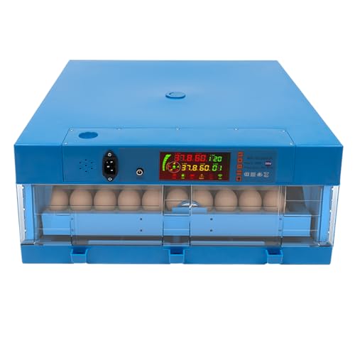 Incubadora totalmente automática, capacidad de incubadora aprox. 64 huevos, incubadora de temperatura ajustable 0-99 ℃, incubadora automática de pollos para incubar patos y huevos de golosinas