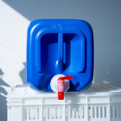 2 Stk Auslaufhahn Dosierhahn DIN61 - Auslaufhahn/Dosierhahn Für 15-60 Liter Kanister - Kanister Zapfhahn Weiß-Rot(DIN 61 Gewinde Kanister)